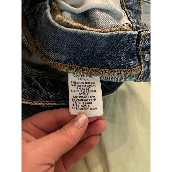 VTG Polo Jeans Company Ralph Lauren Denim Jeans 67 Boot Cut Size 10 X 29 - Picture 3 of 6